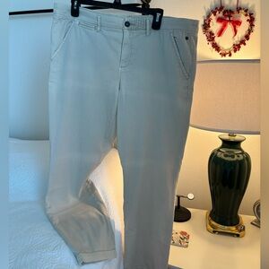 Anthropologie, “Hyphen”/32. “Pilcro and the Letterpress”khaki pants.